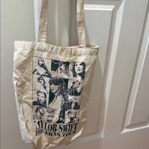 Taylor Swift The Eras Tour Beige Tote Bag